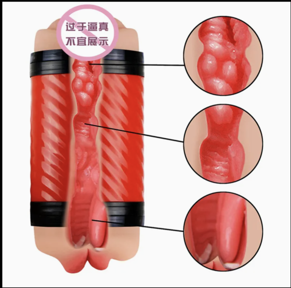 Âm Đạo Giả Rung 2 Đầu Gắn Tường Double Pump Siêu Thật, Hấp Dẫn