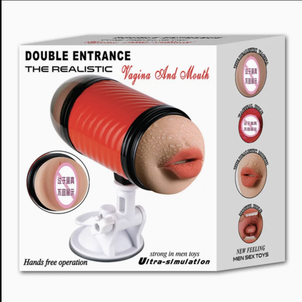 Âm Đạo Giả Rung 2 Đầu Gắn Tường Double Pump Siêu Thật, Hấp Dẫn