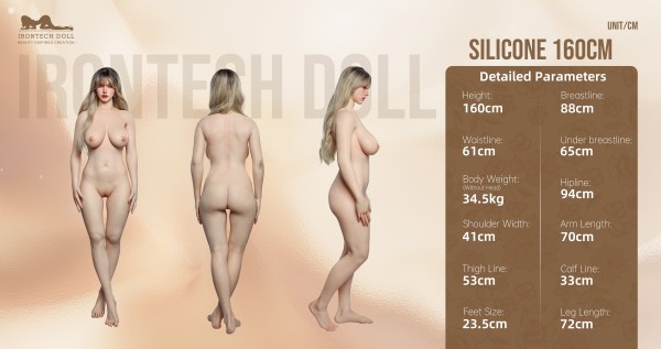 Búp bê IronTech Doll Lexi ngực bự 160cm silicon y tế tự nhiên