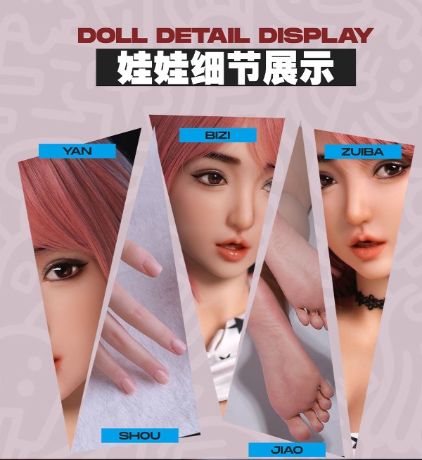 Búp bê cao cấp JY Doll Muxi cằm đóng mở full silicon 163cm chân thật