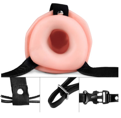 Lovetoy Hollow Strap-On Vibrating Unisex Adjustable PVC Safe