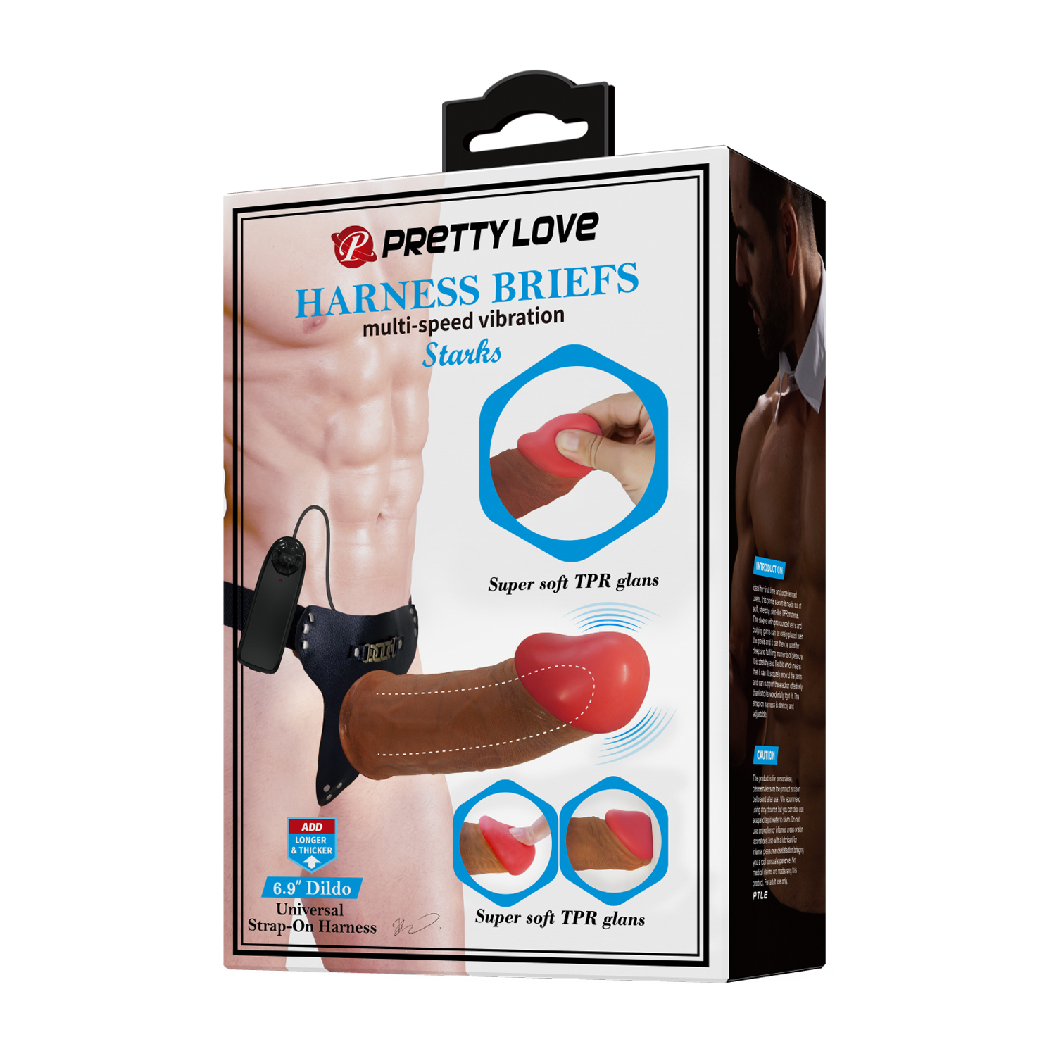Hollow Strap-On Vibrating Dildo Pretty Love Harness Waterproof