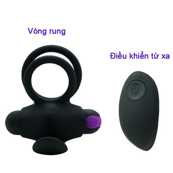 Vòng Đeo Dương Vật Kèm Lưỡi Liếm Pin Sạc Điều Khiển Remote USA