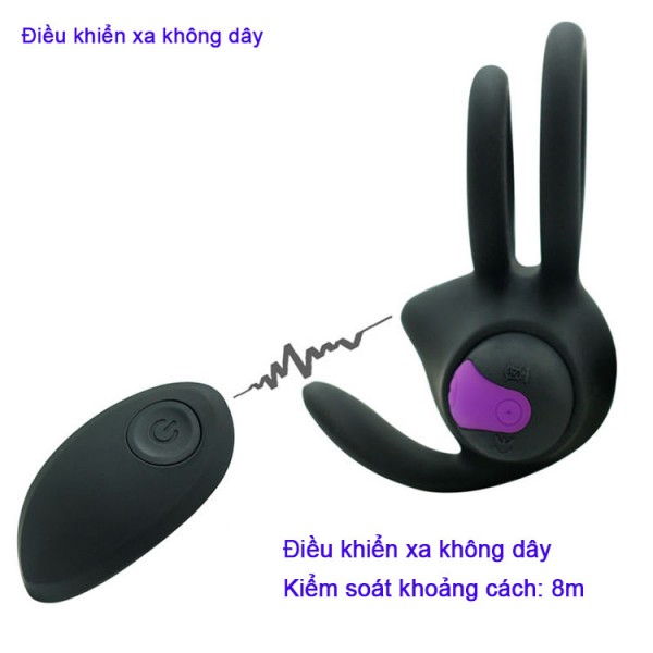 Vòng Đeo Dương Vật Kèm Lưỡi Liếm Pin Sạc Điều Khiển Remote USA