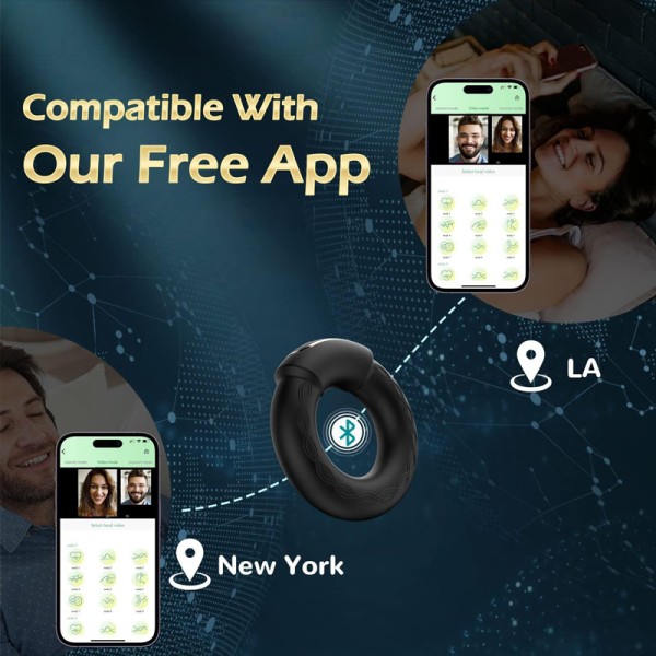 Vòng Rung Massage Dương Vật Có Sưởi Ấm Điều Khiển Từ Xa Bền Đẹp