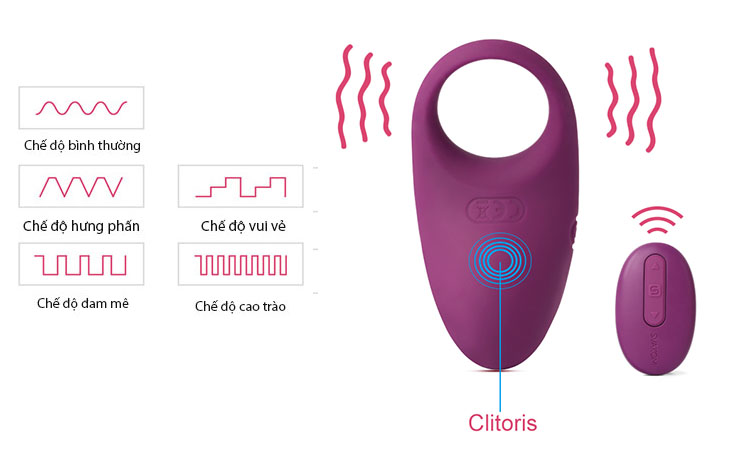 Vòng Đeo Dương Vật Cao Cấp SVAKOM WINNI Điều Khiển Từ Xa, Siêu Phê