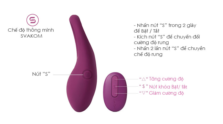 Vòng Đeo Dương Vật Cao Cấp SVAKOM WINNI Điều Khiển Từ Xa, Siêu Phê