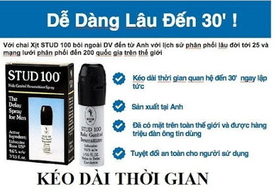Xịt Stud 100 kéo dài quan hệ chính hãng Anh