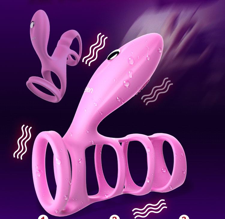 Bao cao su đôn khúc Leten rung quai đeo silicone an toàn