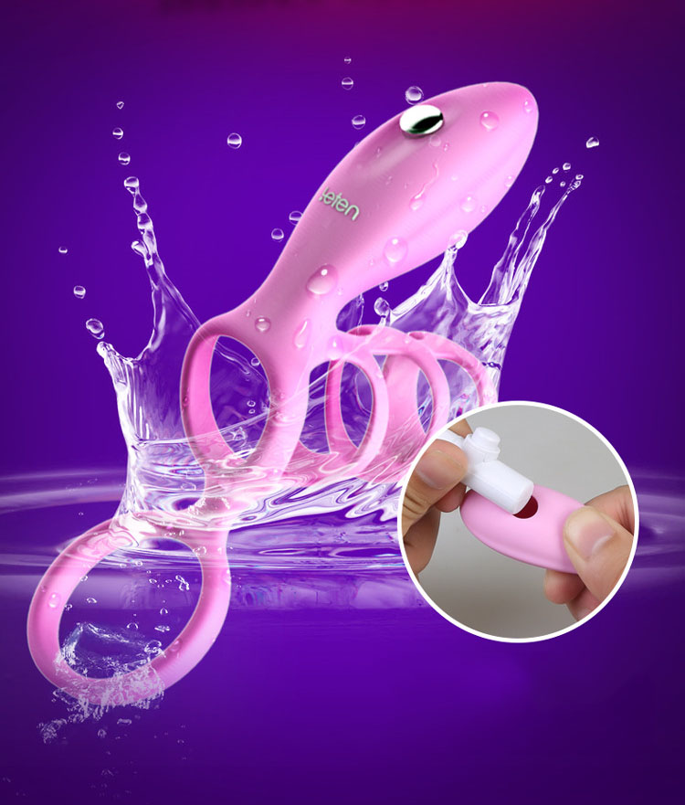 Bao cao su đôn khúc Leten rung quai đeo silicone an toàn