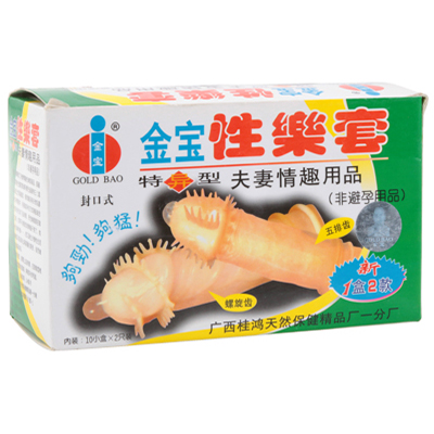 Gold Textured Large G-Spot Condom for Extra Stimulation