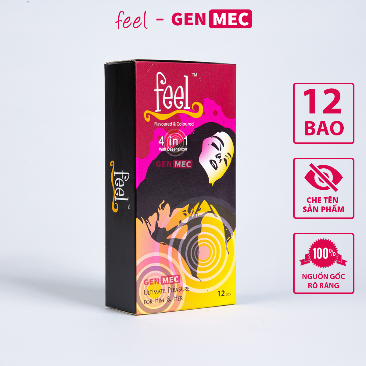 Bao Cao Su Kéo Dài Gai Gân Liti 4in1 Feel Chính Hãng Thái 