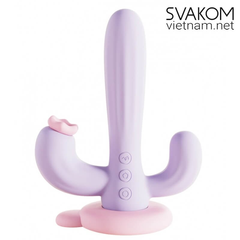 SVAKOM Bernice Dương Vật Giả 3 Nhánh Rung Bú Hút Cao Cấp