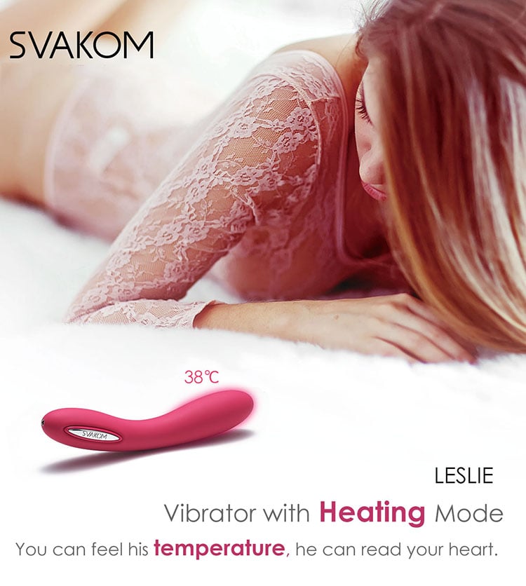 SVAKOM Leslie dương vật giả rung ấm áp kích thích đỉnh cao