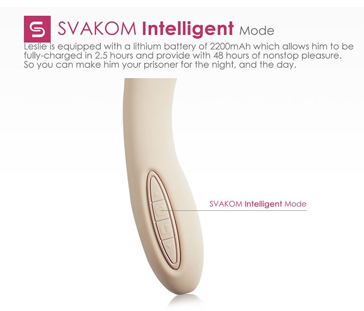SVAKOM Leslie dương vật giả rung ấm áp kích thích đỉnh cao