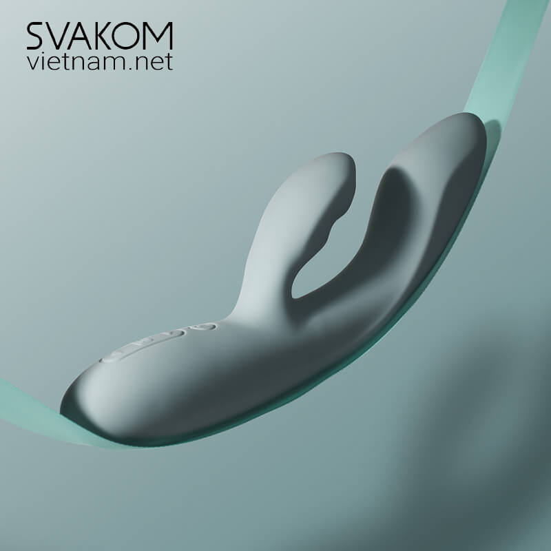 SVAKOM Chika sextoy điều khiển App 2 nhánh rung sưởi ấm 38°C cao cấp