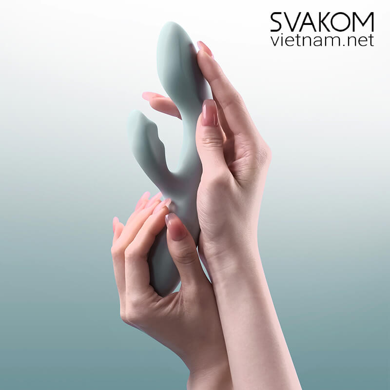 SVAKOM Chika sextoy điều khiển App 2 nhánh rung sưởi ấm 38°C cao cấp