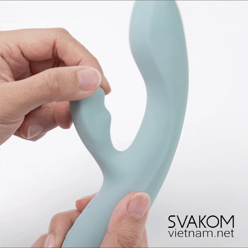 SVAKOM Chika sextoy điều khiển App 2 nhánh rung sưởi ấm 38°C cao cấp