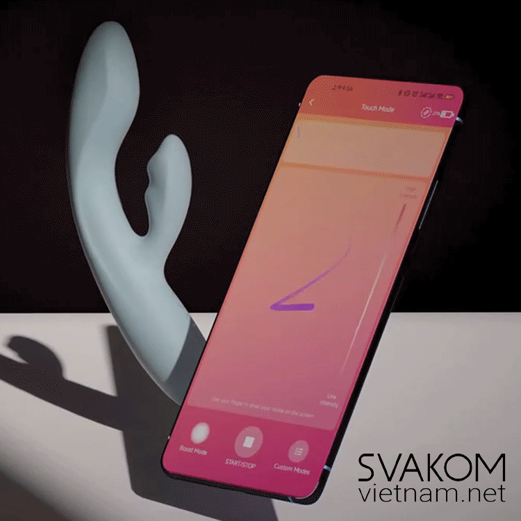 SVAKOM Chika sextoy điều khiển App 2 nhánh rung sưởi ấm 38°C cao cấp
