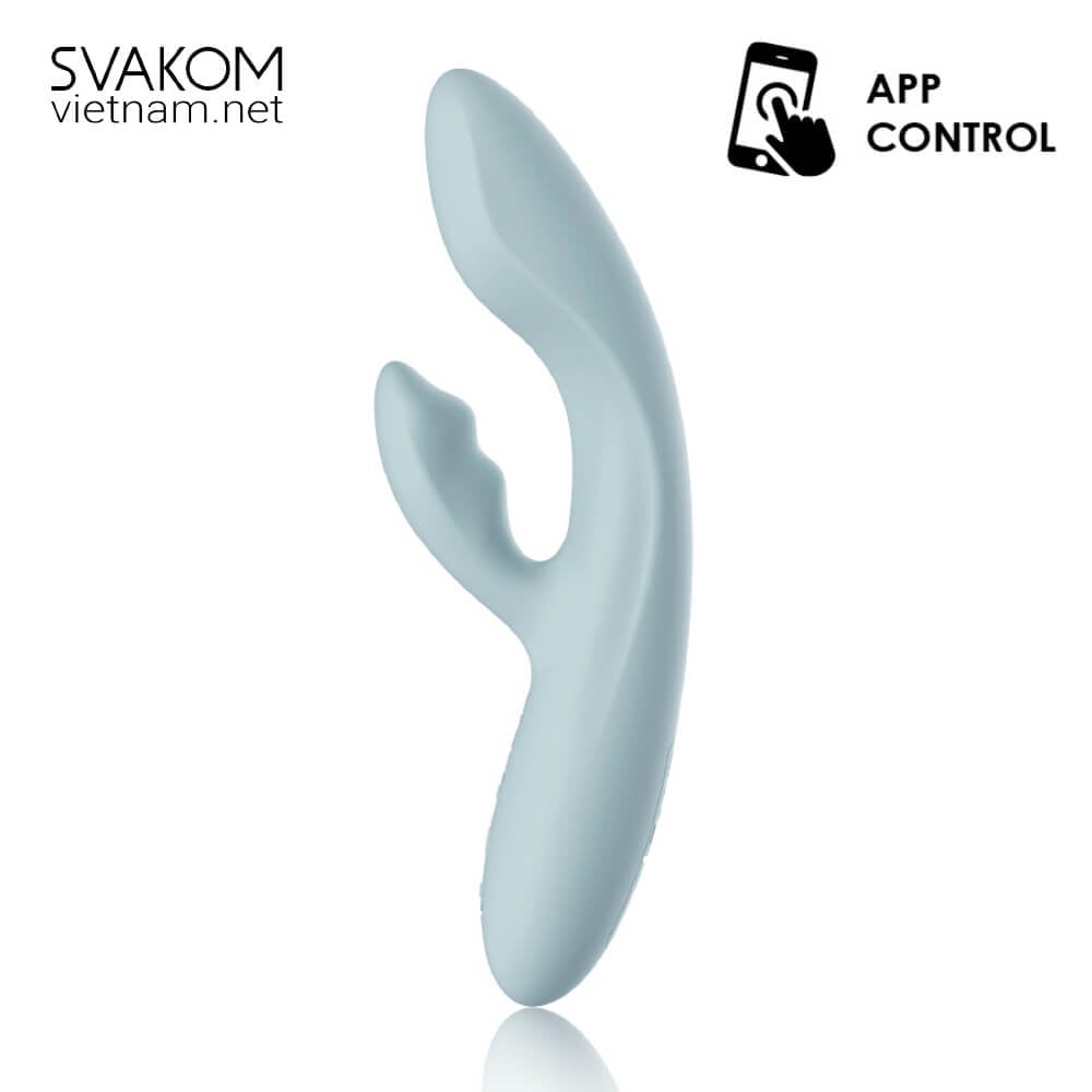 SVAKOM Chika sextoy điều khiển bằng App 2 nhánh rung sưởi ấm 38 độ C