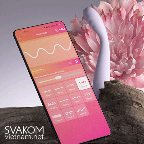 SVAKOM Cici 2 ngón tay rung điểm G điều khiển App kích thích cực đỉnh