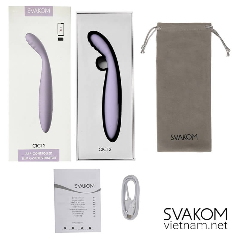 SVAKOM Cici 2 ngón tay rung điểm G điều khiển App kích thích cực đỉnh