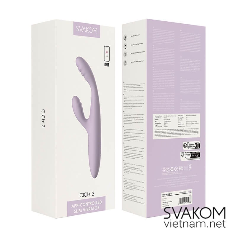 Máy rung SVAKOM Cici+ 2 có sưởi ấm điều khiển smartphone tiện lợi Máy rung SVAKOM Cici+ 2 có sưởi ấm điều khiển smartphone tiện lợi