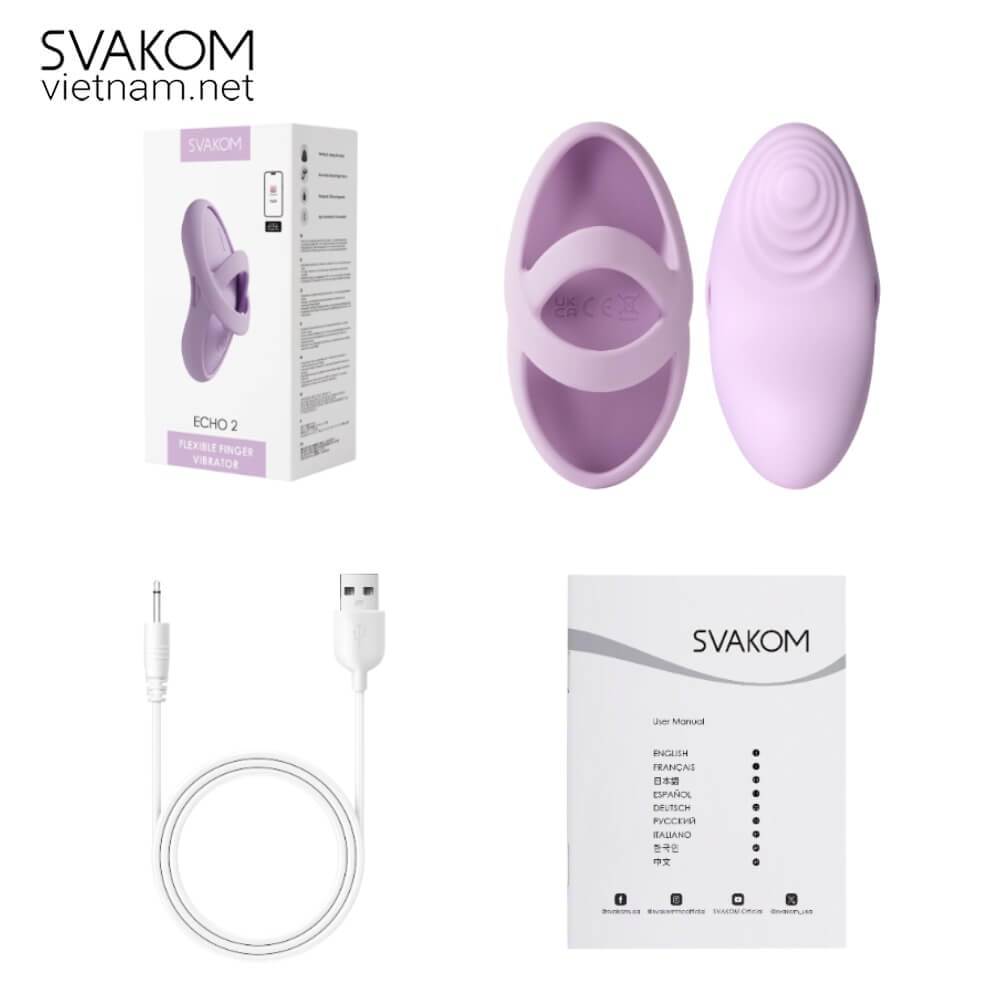 Máy rung âm vật đeo ngón SVAKOM Echo 2