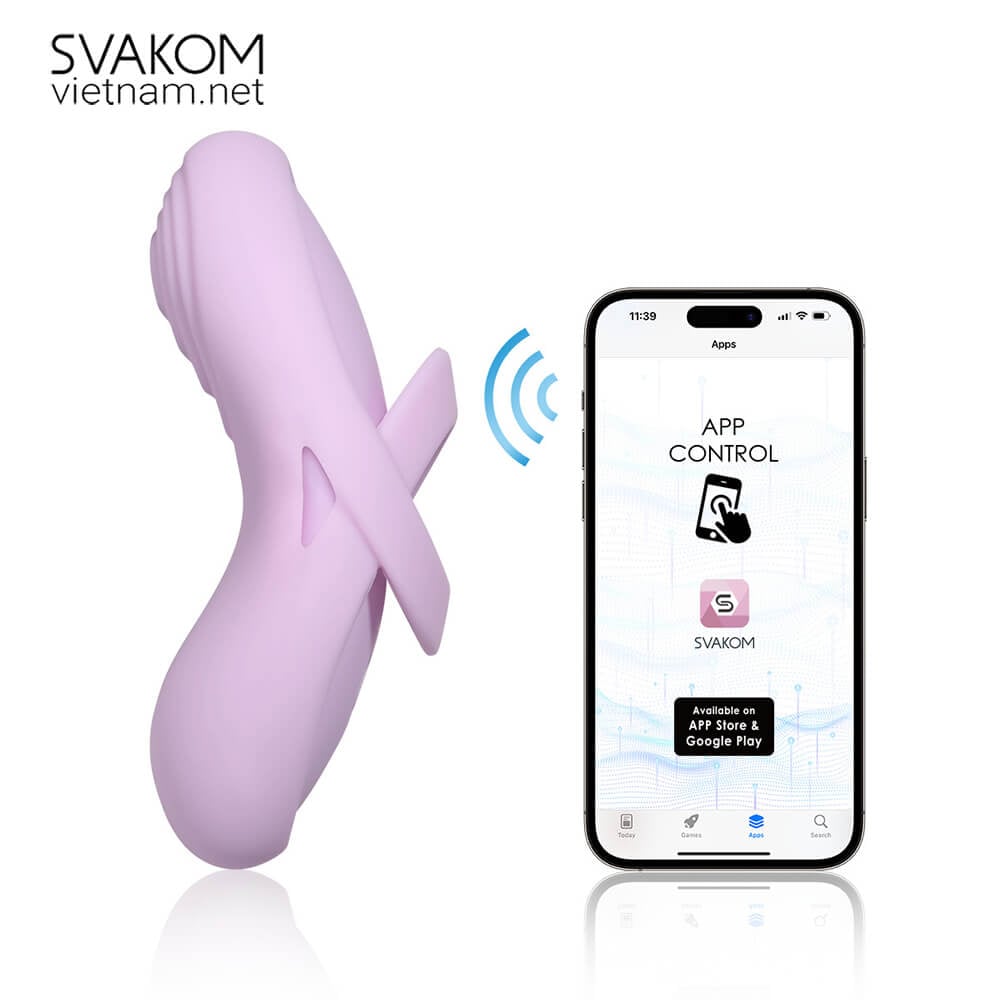 Máy rung âm vật đeo ngón SVAKOM Echo điều khiển App 5 chế độ rung 