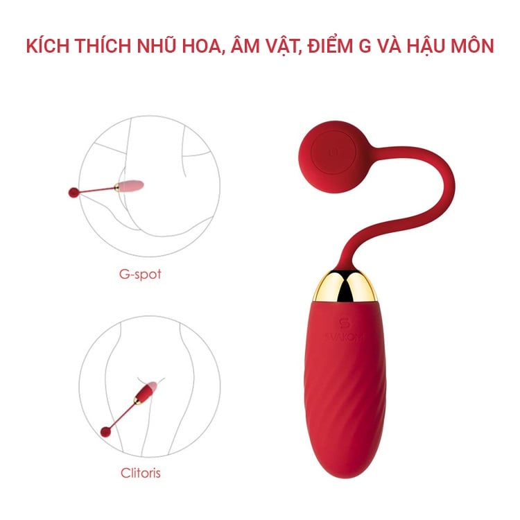 SVAKOM Ella trứng rung điều khiển qua app tiện lợi kích thích