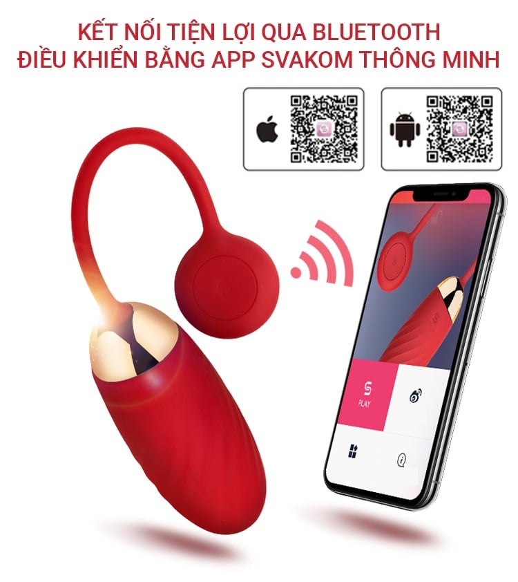 SVAKOM Ella trứng rung điều khiển qua app tiện lợi kích thích