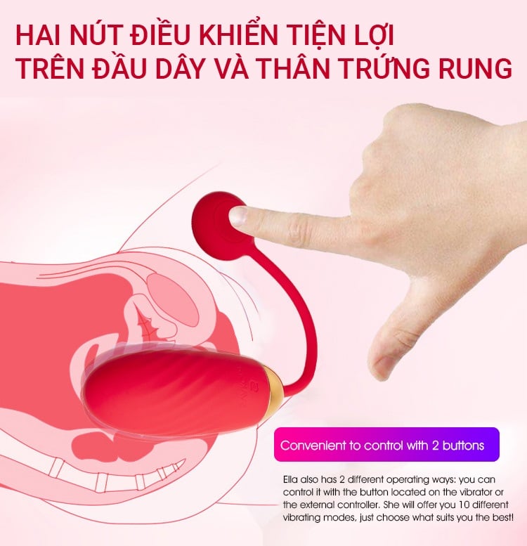 SVAKOM Ella trứng rung điều khiển qua app tiện lợi kích thích