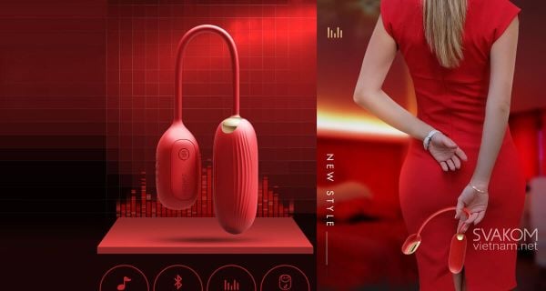 Trứng rung SVAKOM Muse điều khiển âm nhạc kích thích cực đỉnh