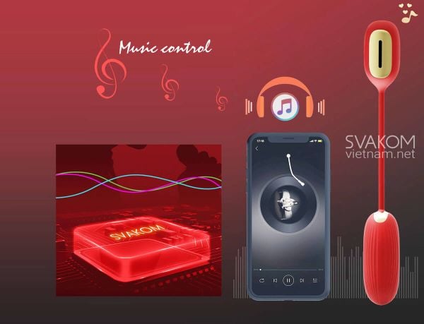 Trứng rung SVAKOM Muse điều khiển âm nhạc kích thích cực đỉnh