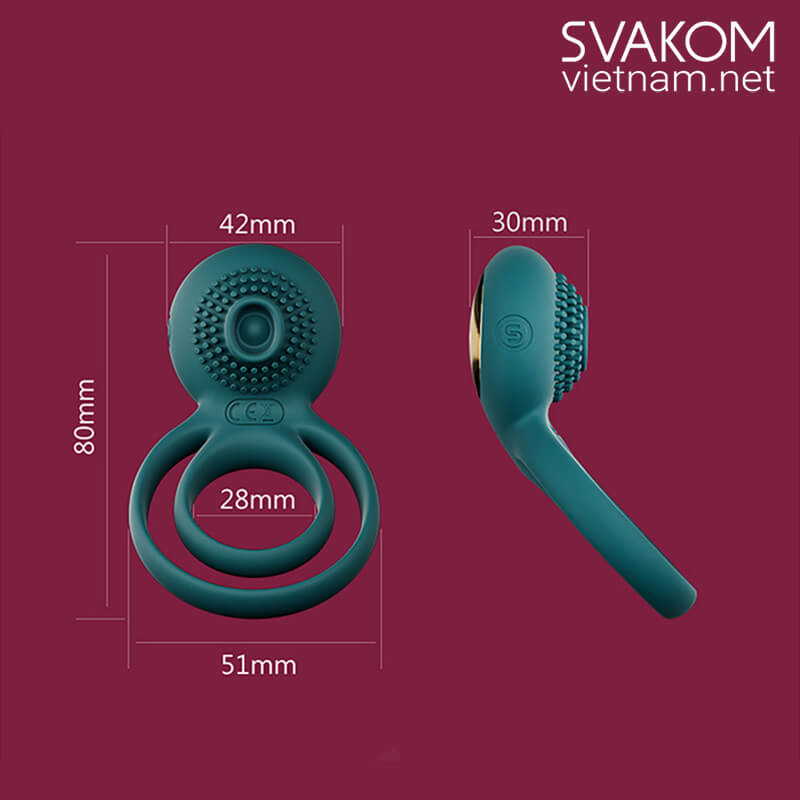 SVAKOM Tammy Pro vòng đeo dương vật rung điều khiển app thông minh