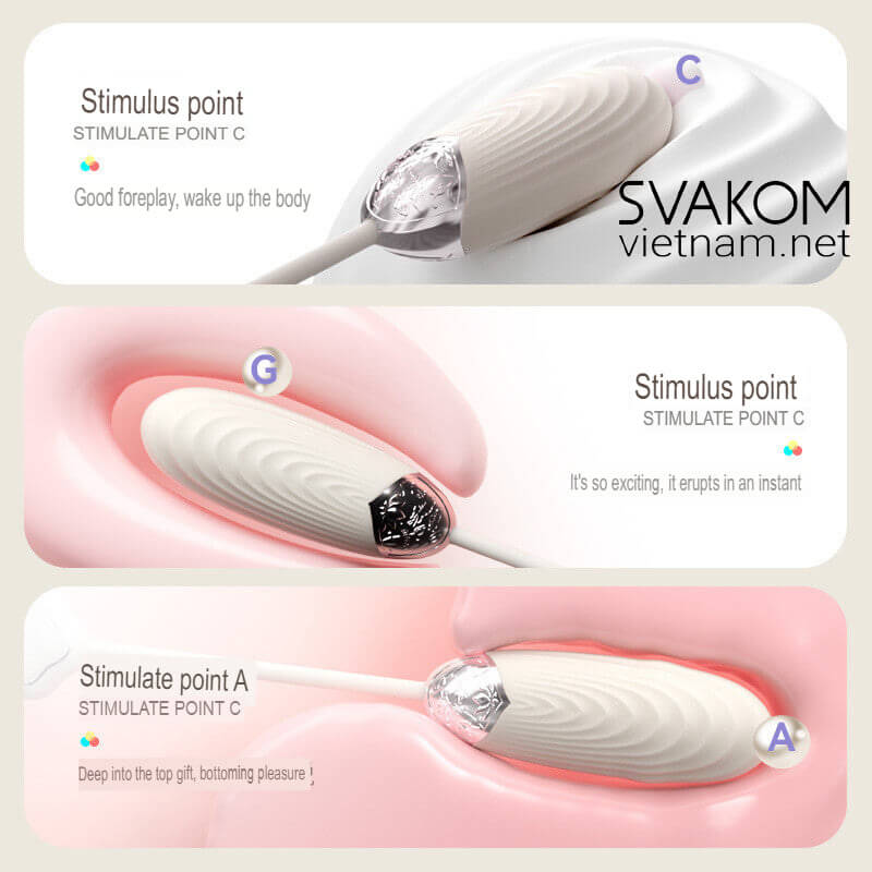 Trứng rung thụt SVAKOM Aravinda điều khiển bằng app siêu cao cấp
