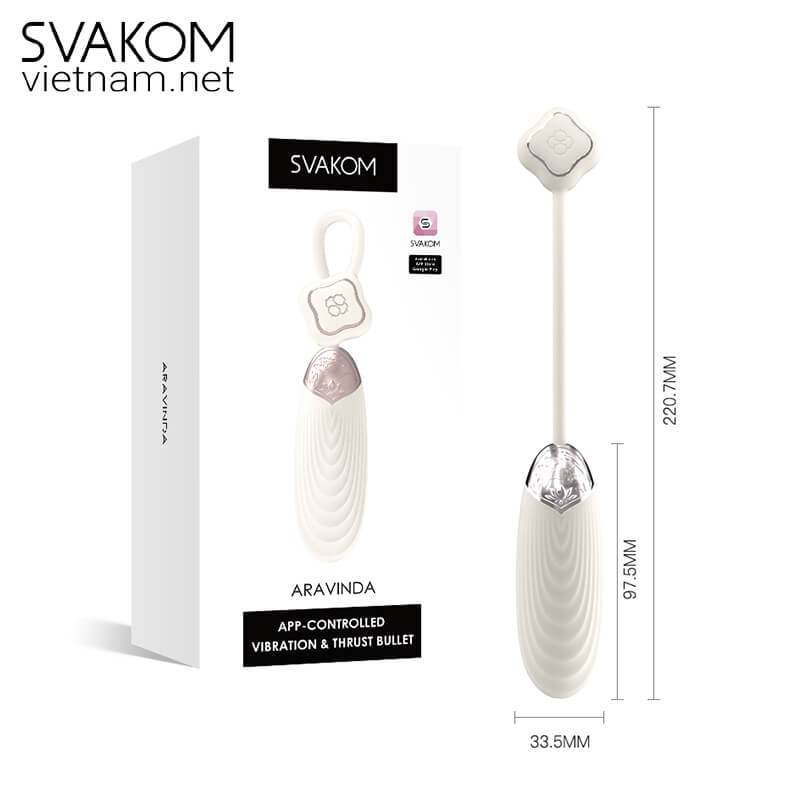 SVAKOM Aravinda Trứng Rung App Đa Cấp Độ Kích Thích Mạnh