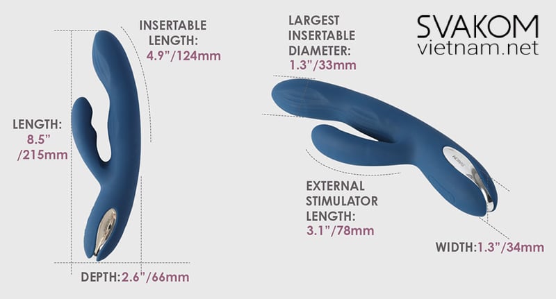 SVAKOM Aylin Máy Massage Điểm G 2 Nhánh Rung Tột Đỉnh