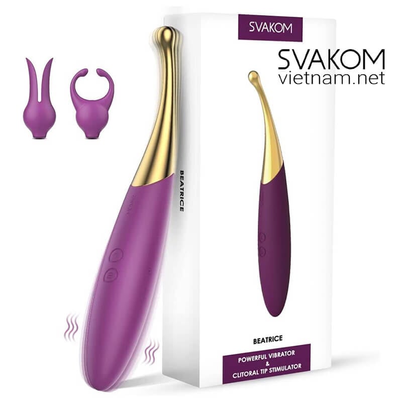 SVAKOM Beatrice - Thiết bị rung đa năng với đầu kim loại và silicone thay thế