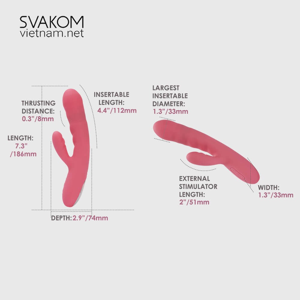 Dương vật giả rung thụt tự động SVAKOM Avery cực khoái mạnh
