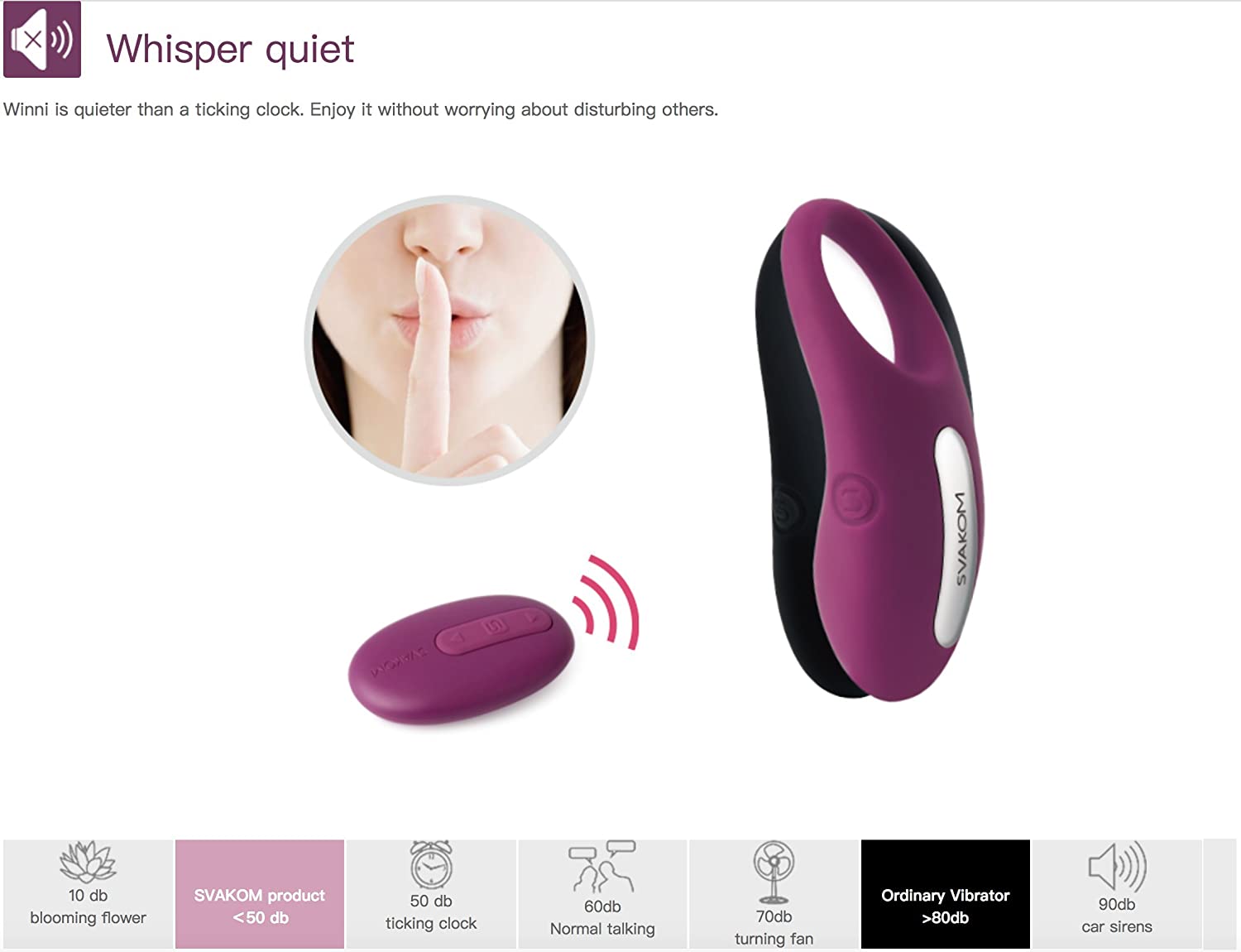 SVAKOM Winni điều khiển từ xa vòng đeo rung tăng khoái cảm