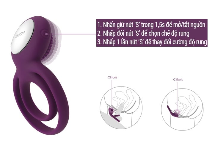 Vòng đeo dương vật SVAKOM Tammy cao cấp tăng khoái cảm cặp đôi