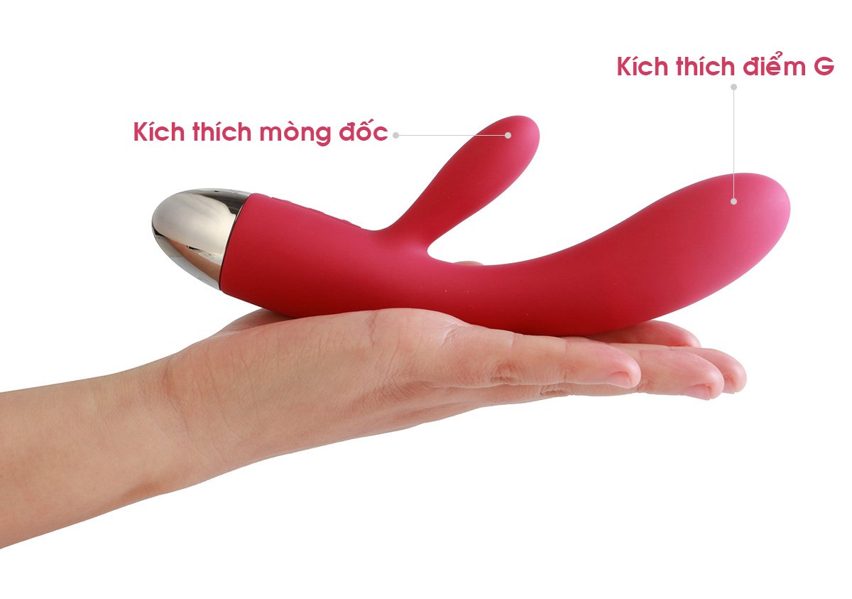 SVAKOM Lorna dụng cụ tình yêu hai nhánh rung cảm biến chạm tăng khoái cảm