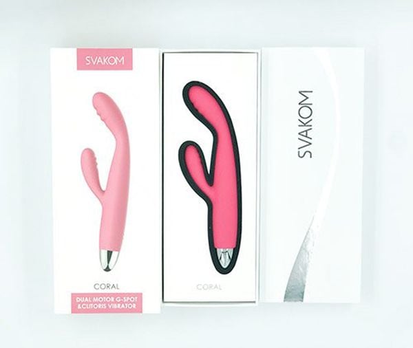 SVAKOM Coral ngón tay hai nhánh rung kích thích cực khoái mê ly