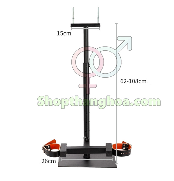 Dụng cụ SM nam kích thích kẹp dương vật trói chân GSM009