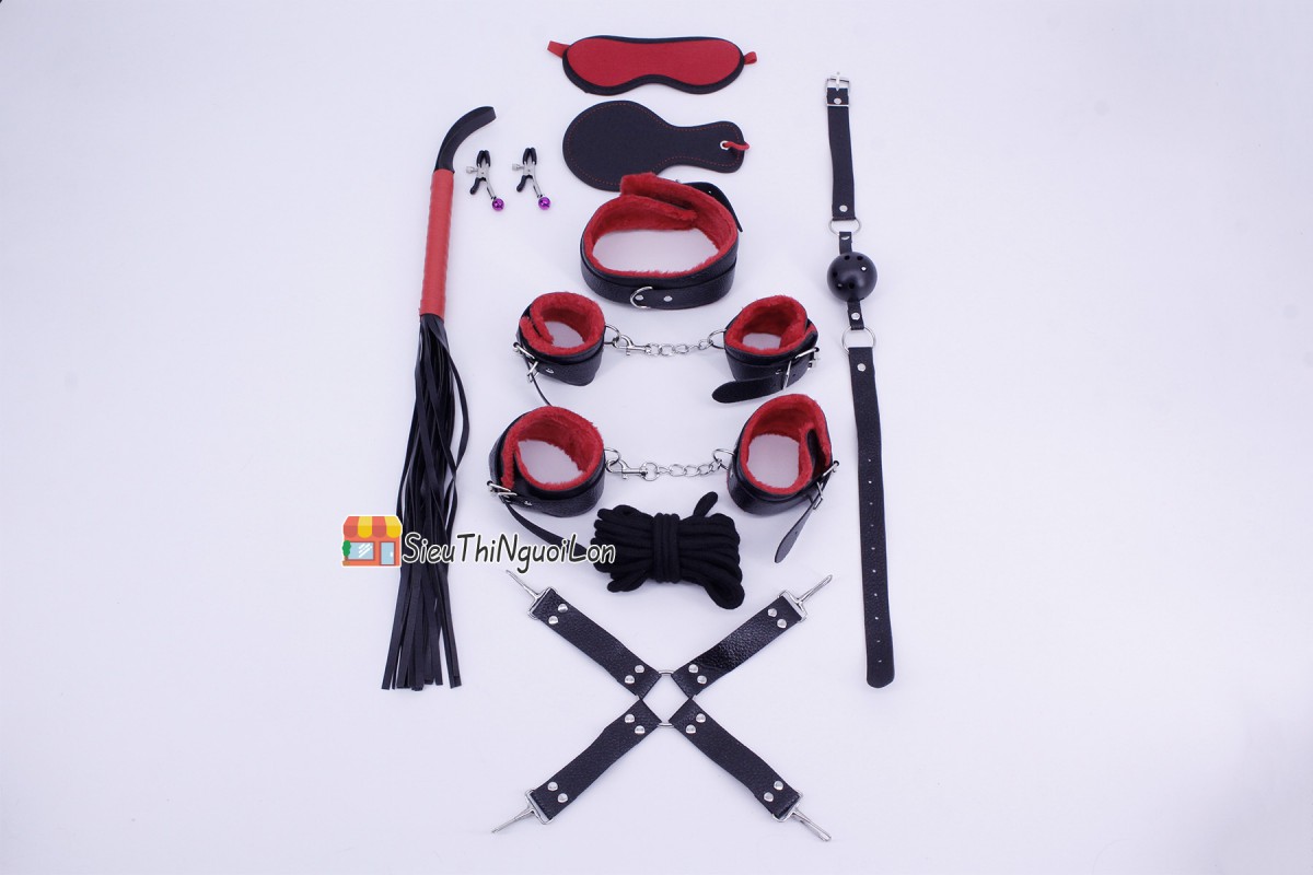 Bộ dụng cụ bạo dâm 10 món BD10 chất liệu simili cao cấp kích thích mạnh