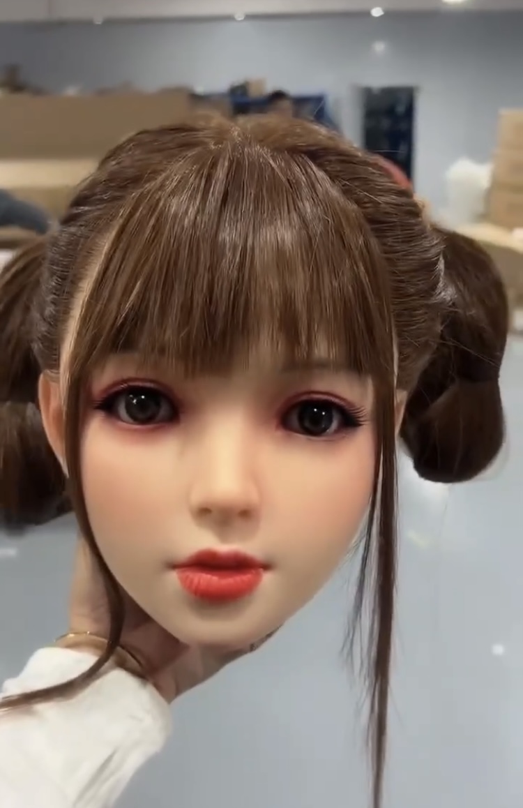 Đầu búp bê silicone Annie 02 siêu dễ thương chất lượng cao