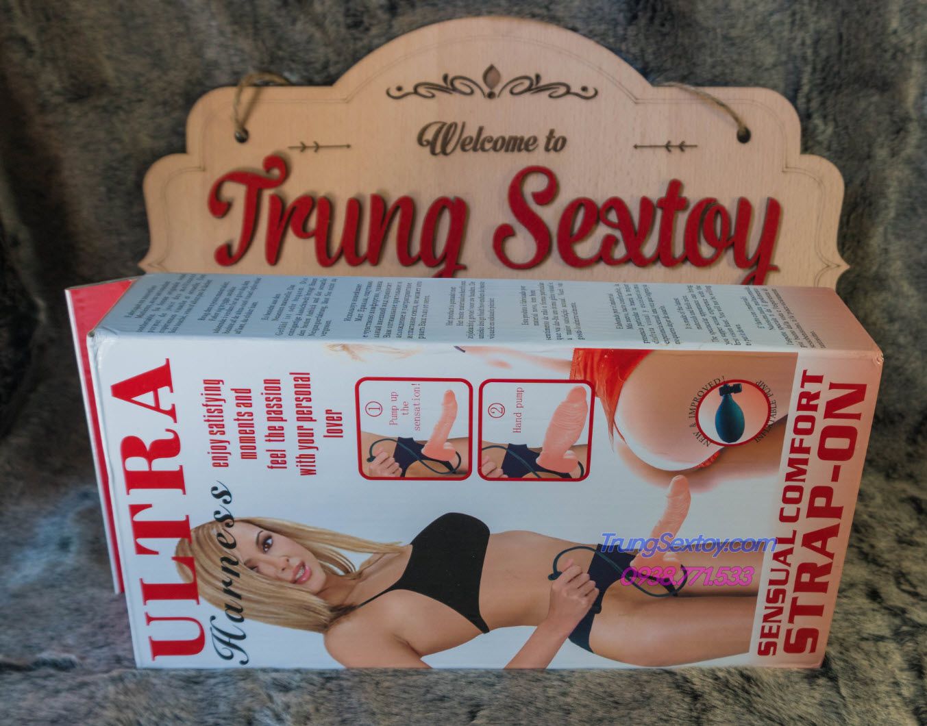 Lesbian Inflatable Strap-On Dildo Sex Toy