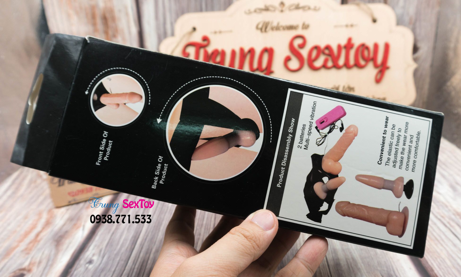 Dương vật giả 2 đầu dây đeo, kích thích mãnh liệt, bền bỉ