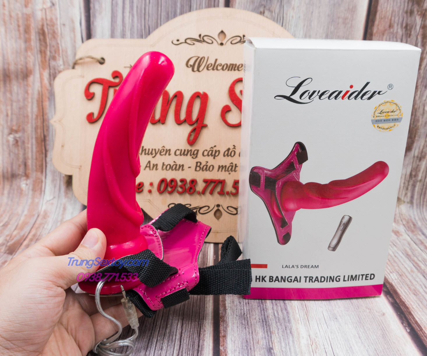 Dương vật dây đeo Loveaider tím kích thích mạnh